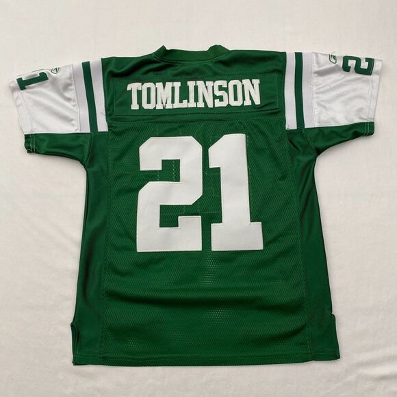 LaDainian Tomlinson Jersey NY Jets Youth Large 12-14 Reebok On Field NFL Green - Picture 1 of 14